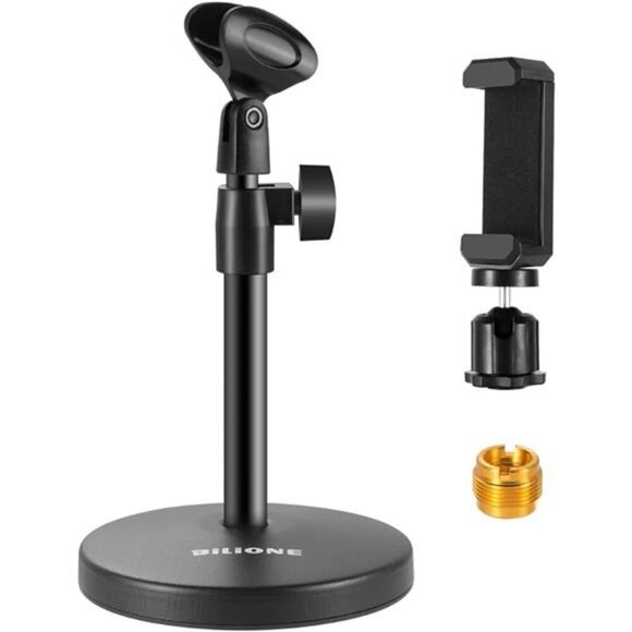 3 in 1 Multi Function Desktop Microphone Stand, Adjustable Table Mic Stand - Picture 7 of 7
